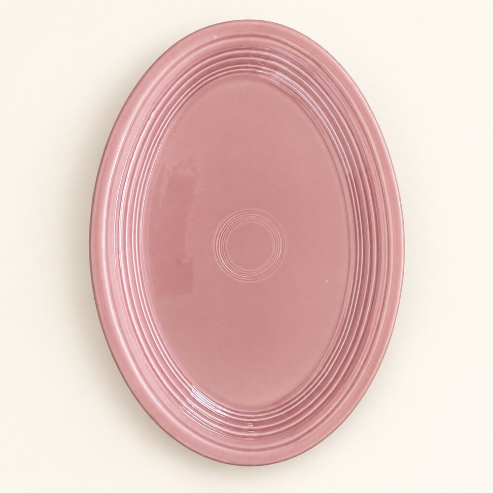 Vintage Fiesta Rose Oval Serving Platter | Retired Pink Fiestaware